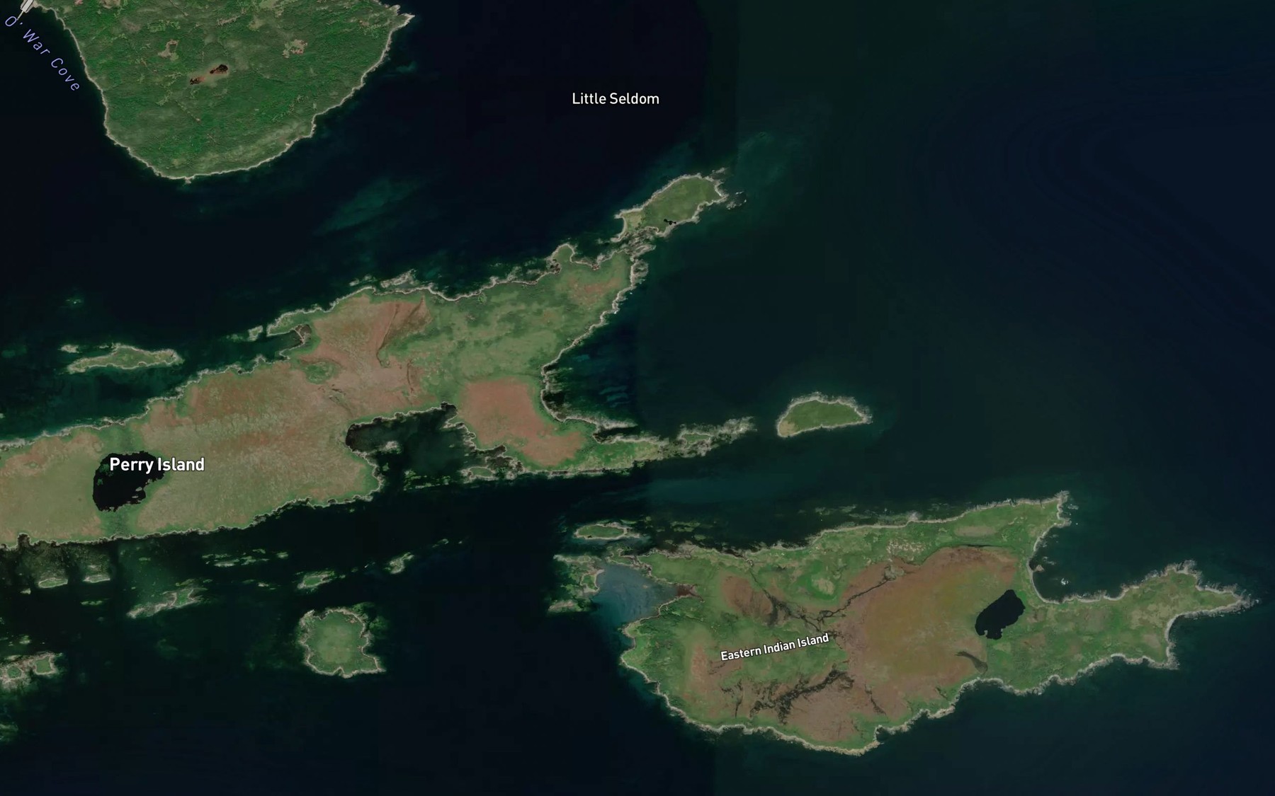 Satellite map of the Indian Island Tickle