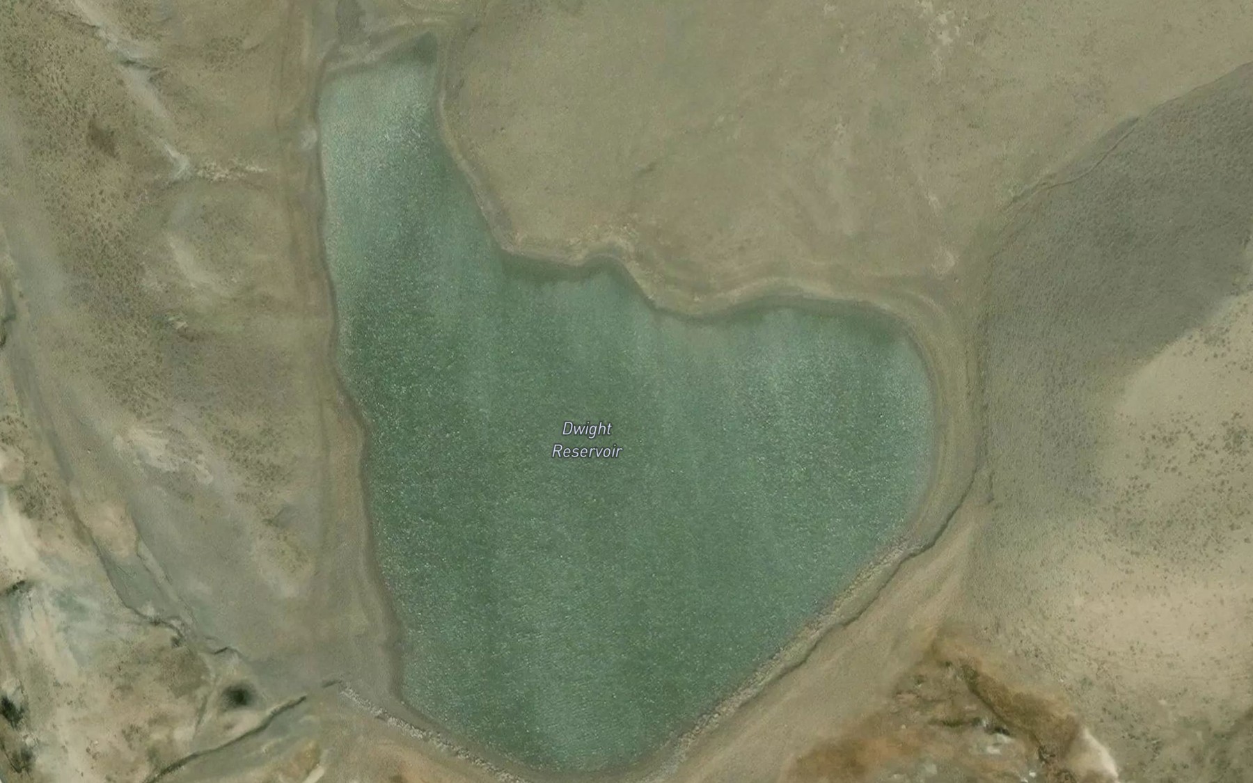 Satellite map of the Dwight Reservoir