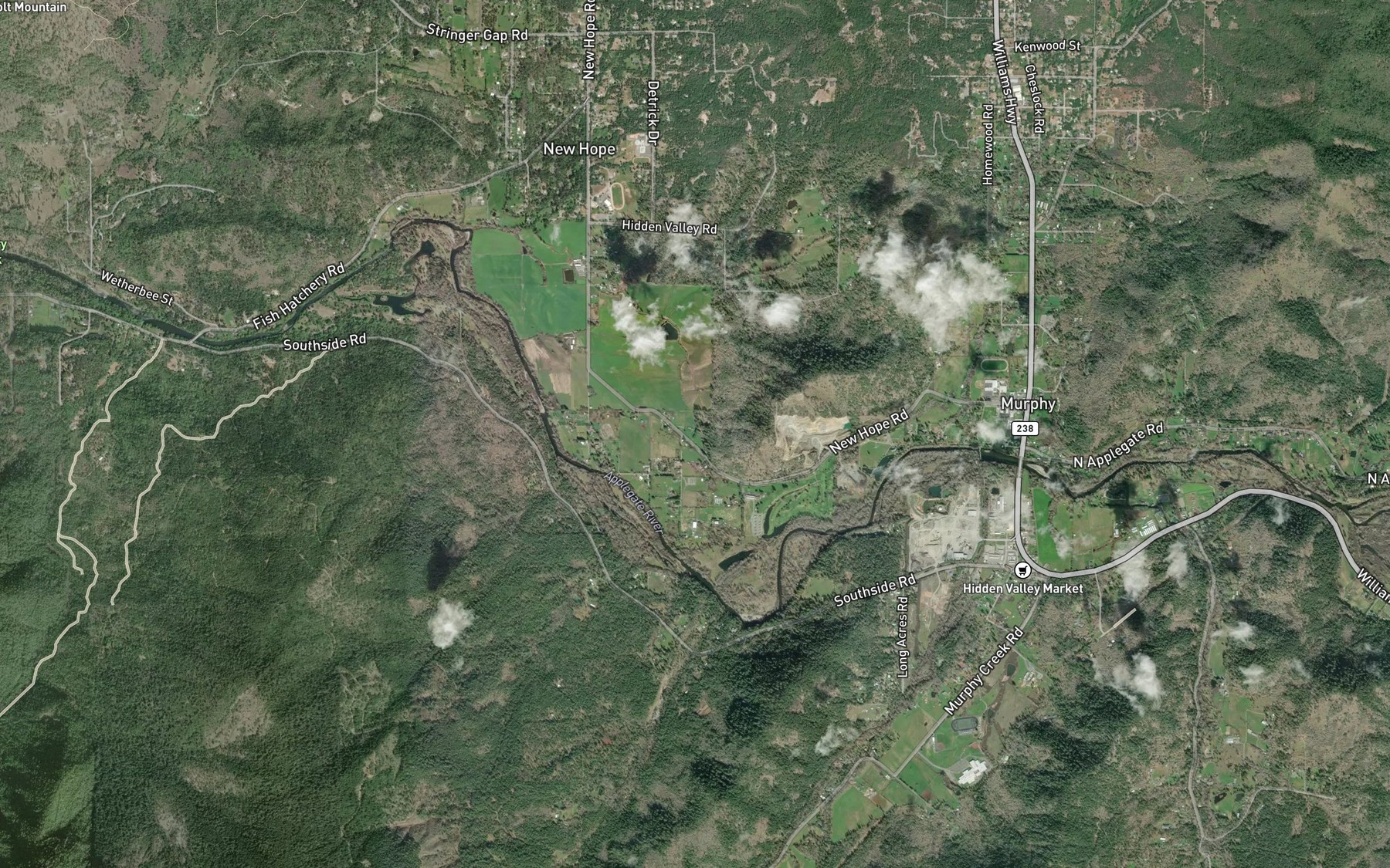 Satellite map of the Murphy Ditch