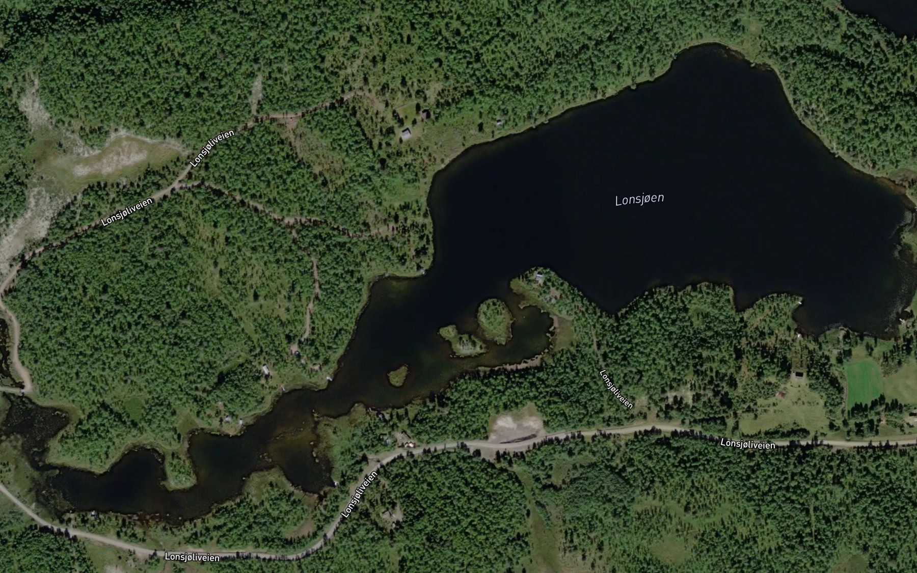 Satellite map of the Lonsjoen