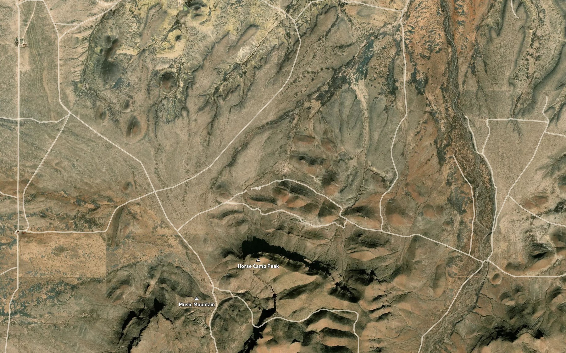 Satellite map of the Horse Camp Spring