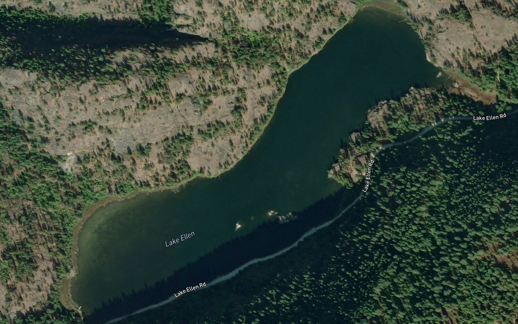 Satellite map of the Lake Ellen