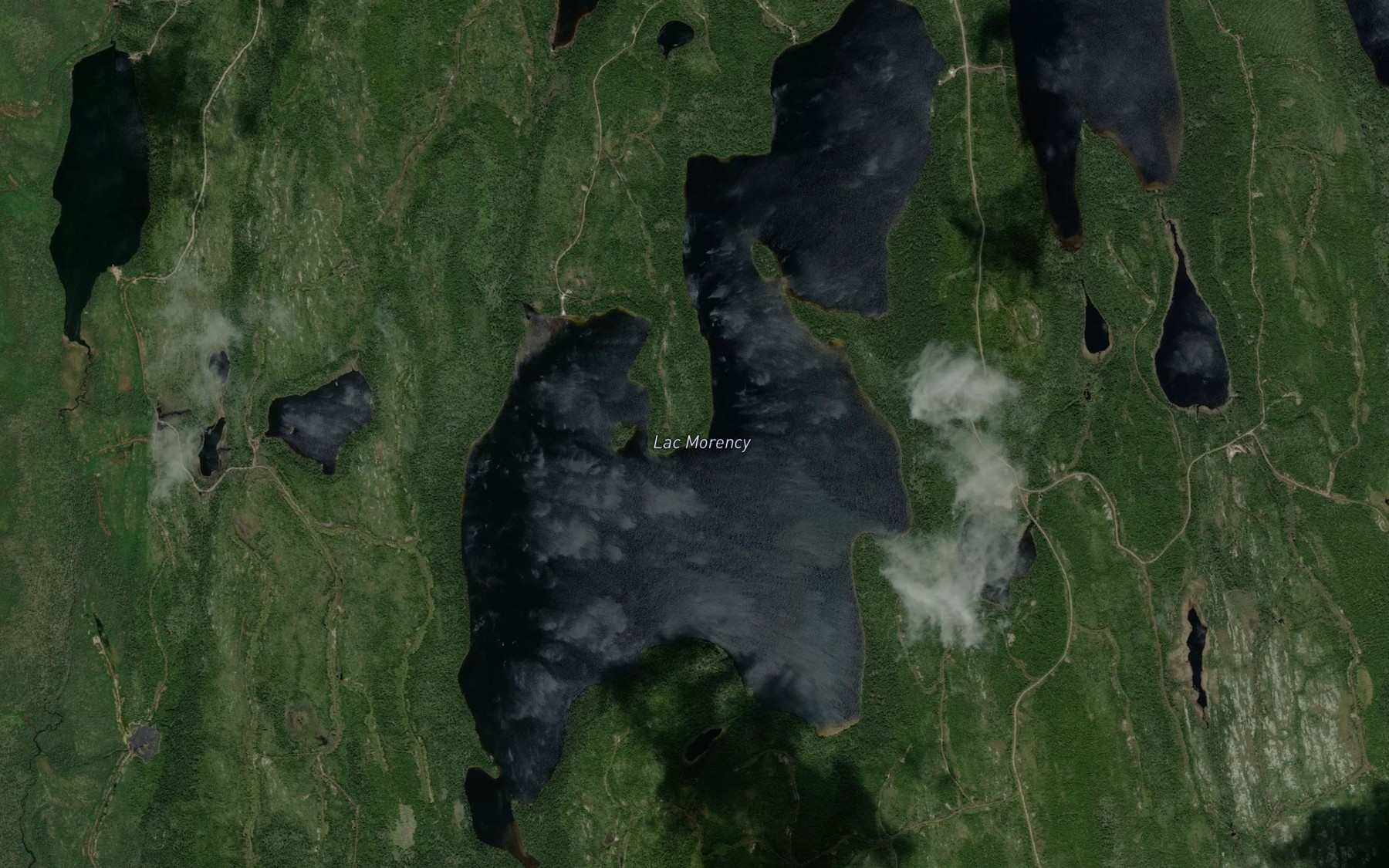 Satellite map of the Lac Morency
