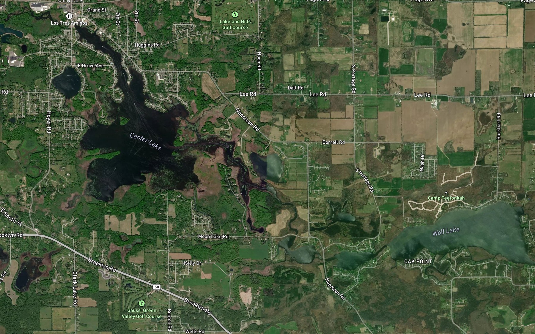 Satellite map of the Price Lake