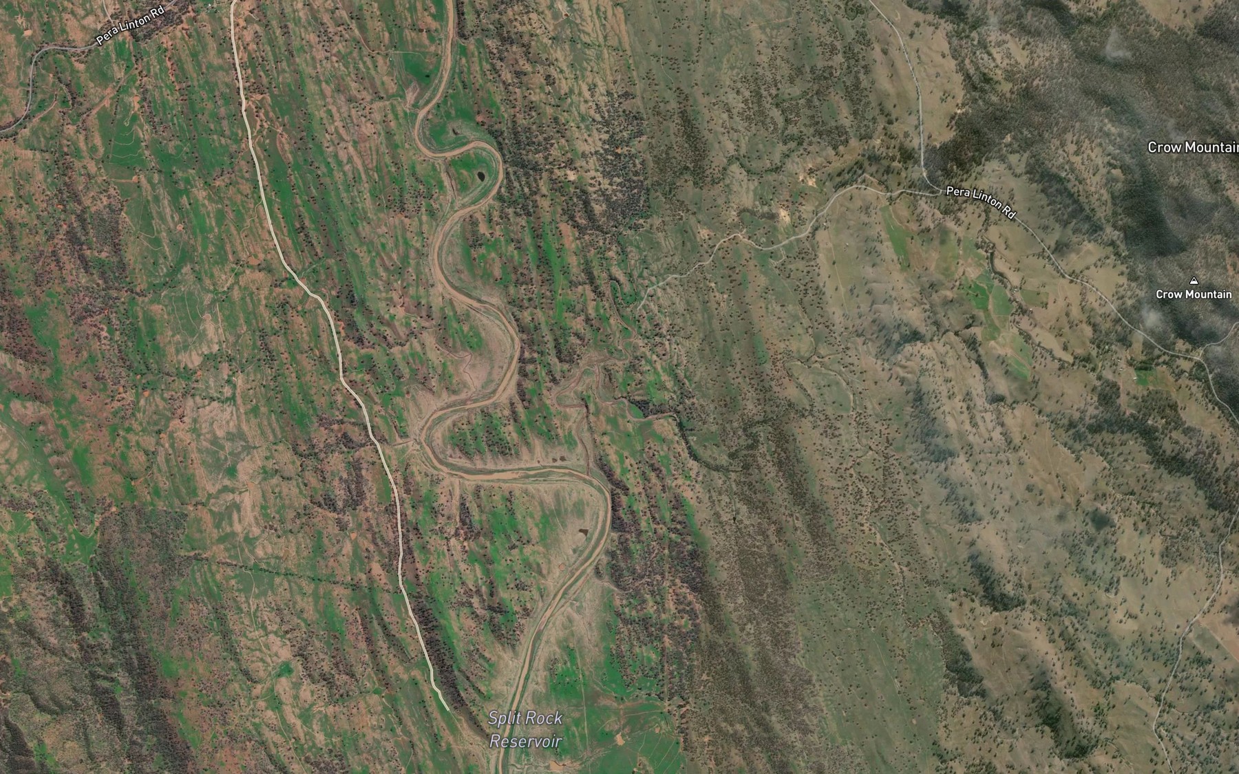 Satellite map of the Eumur Creek