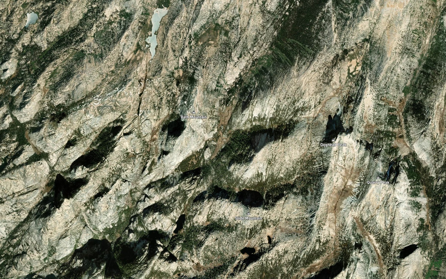 Satellite map of the Big Meadow Creek