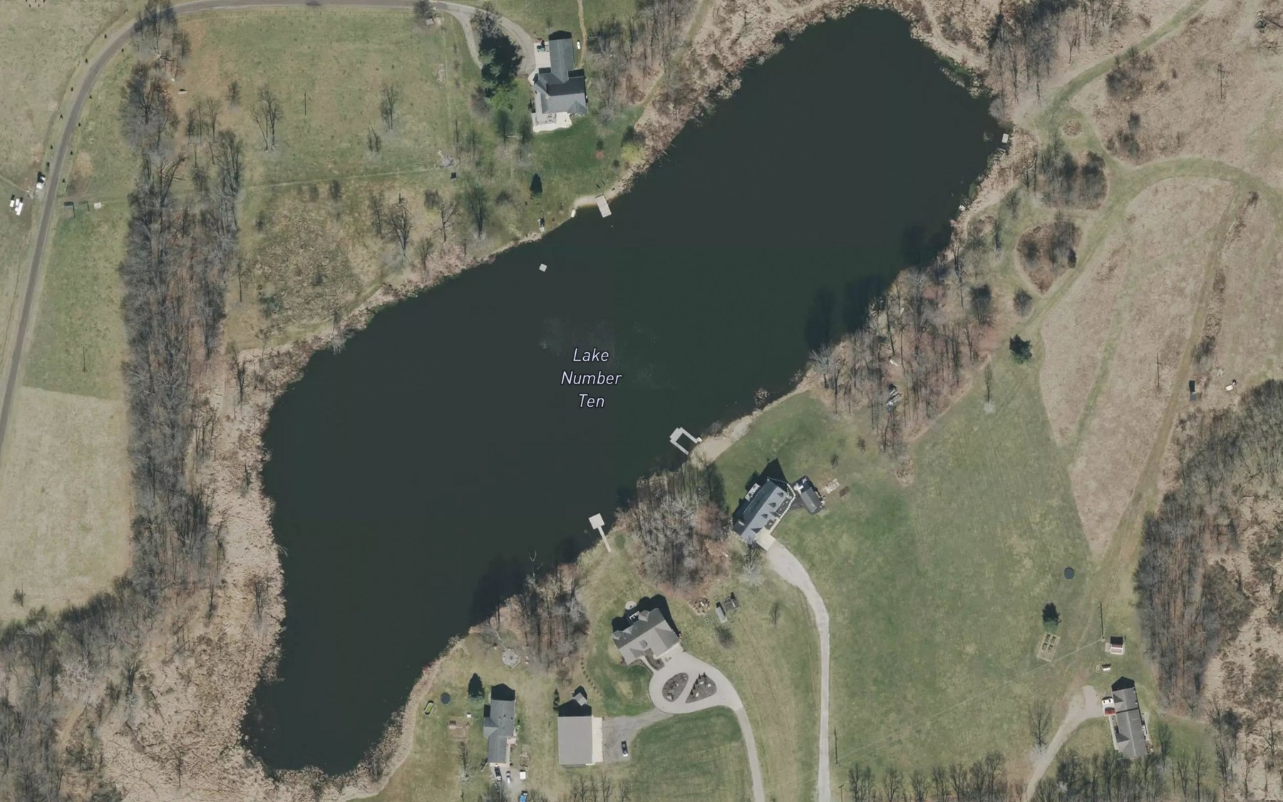 Satellite map of the Lake Number Ten