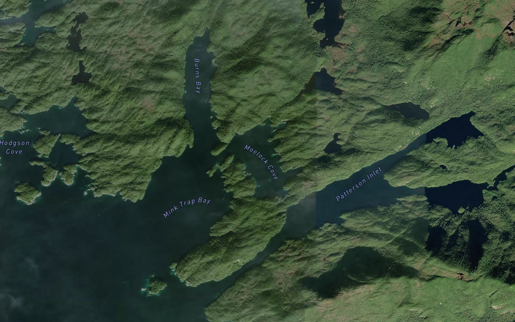 Satellite map of the Moolock Cove