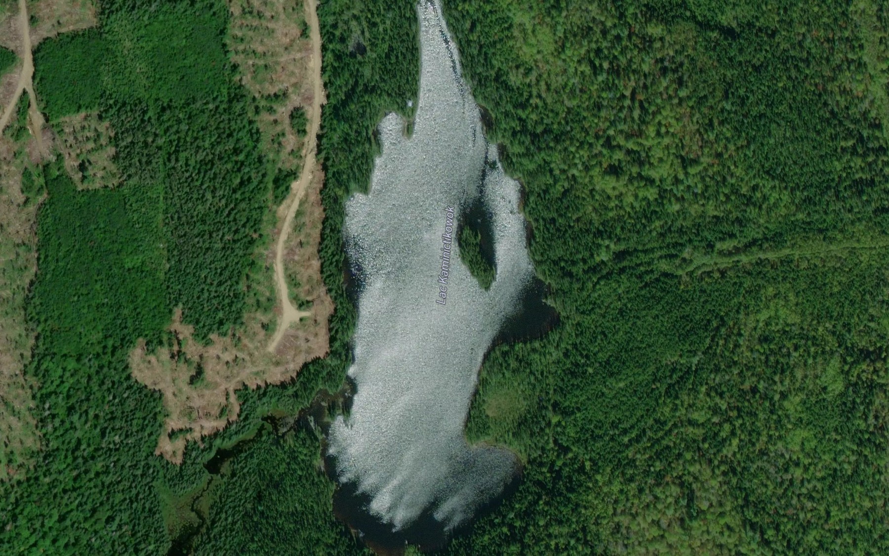 Satellite map of the Lac Kaminictikowok