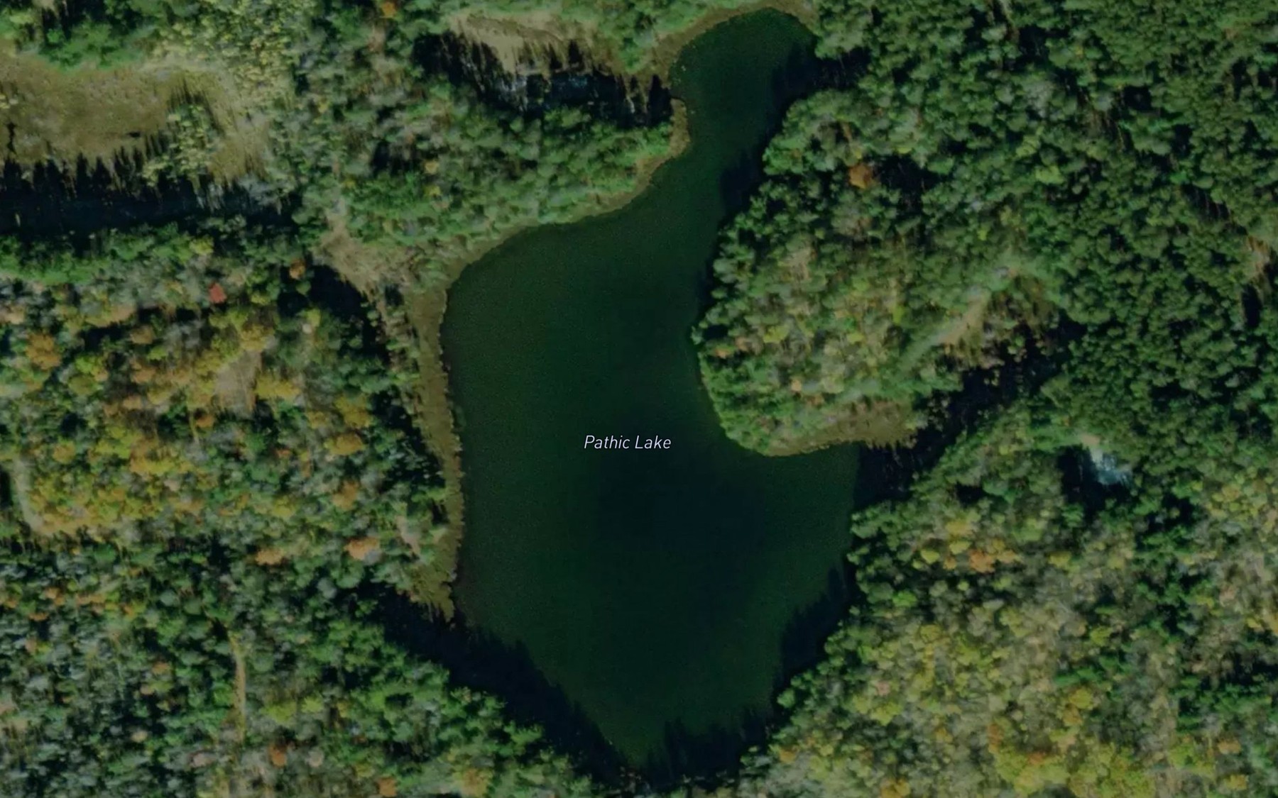 Satellite map of the Pathic Lake