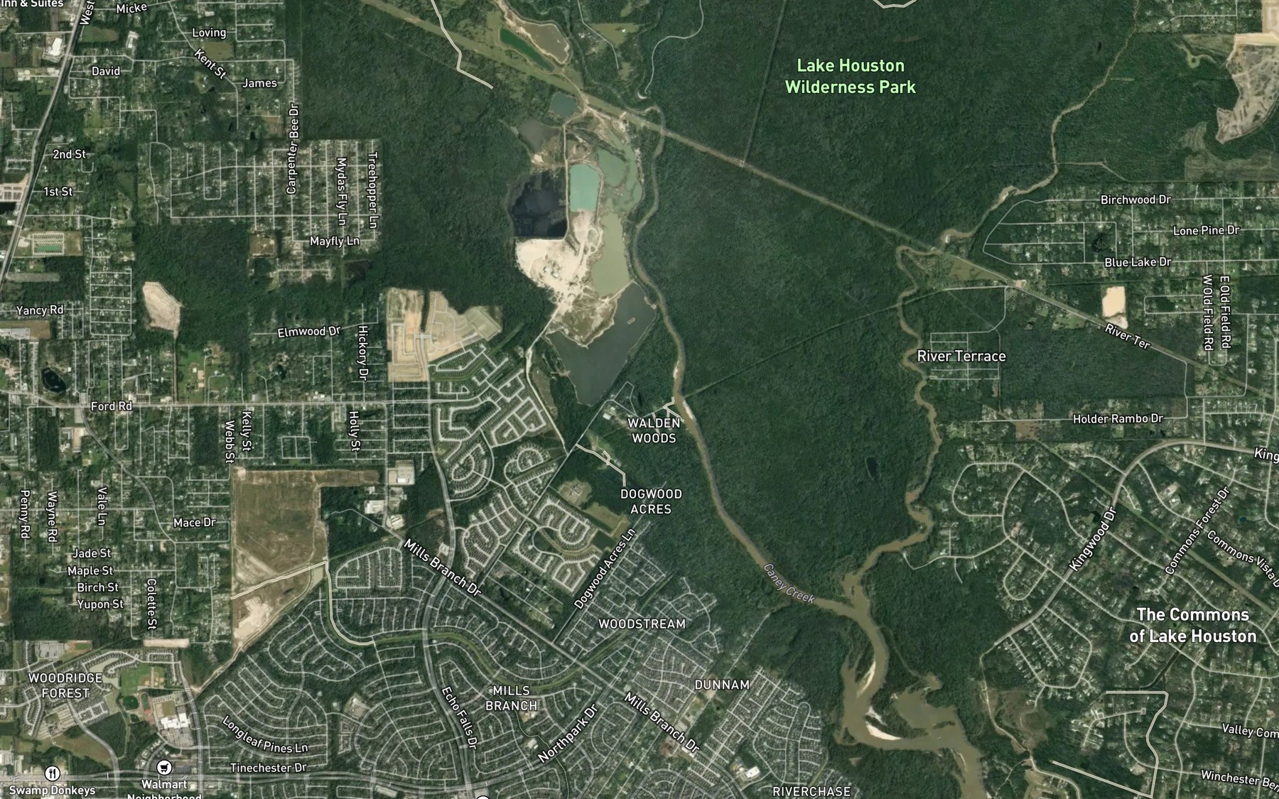 Satellite map of the Bosman Lake