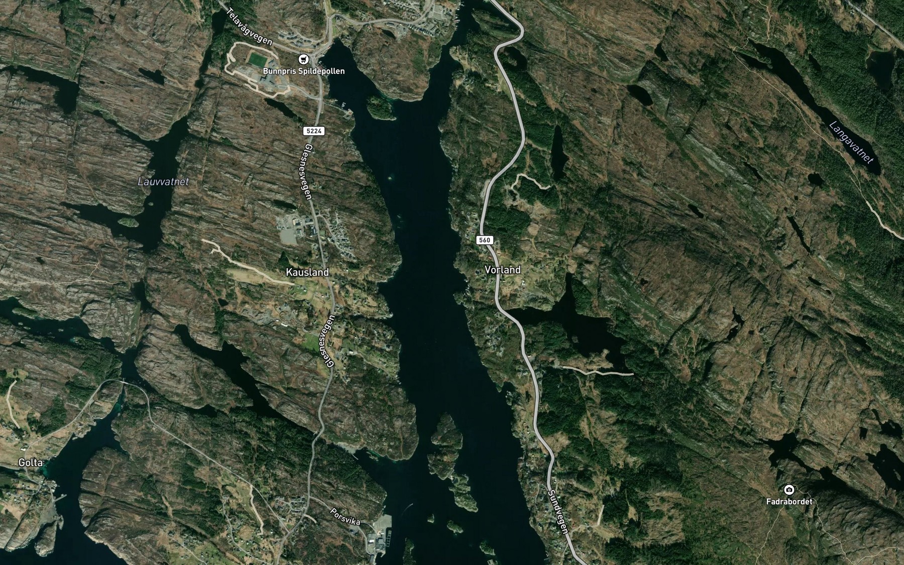Satellite map of the Vorlandsvika