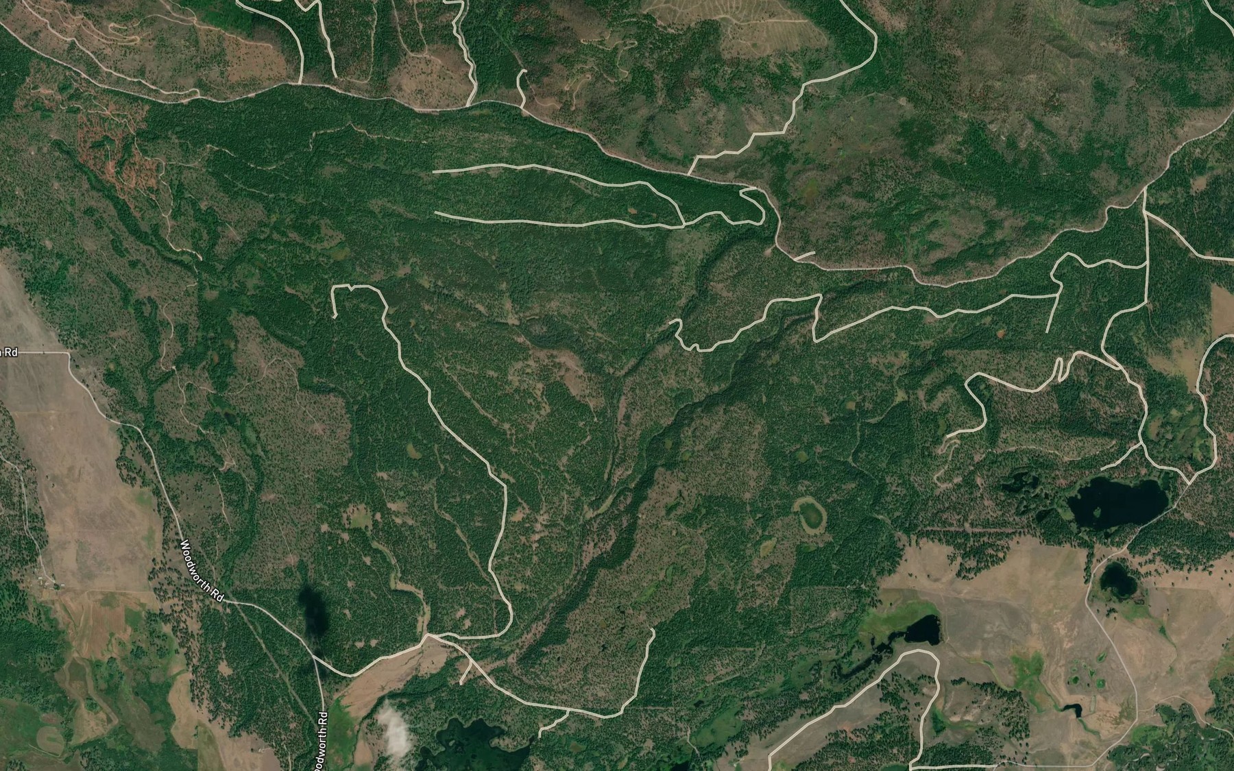 Satellite map of the Lost Creek