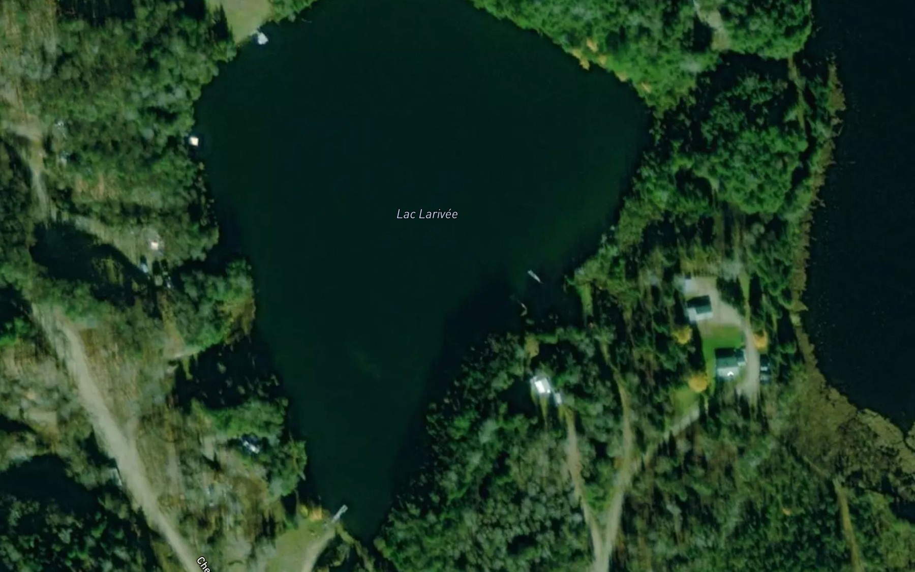 Satellite map of the Lac Larivee