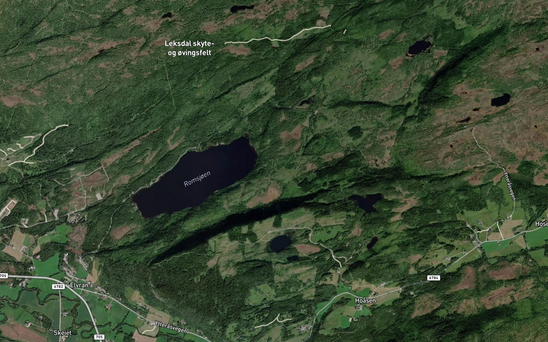 Satellite map of the Smalmyrbekken