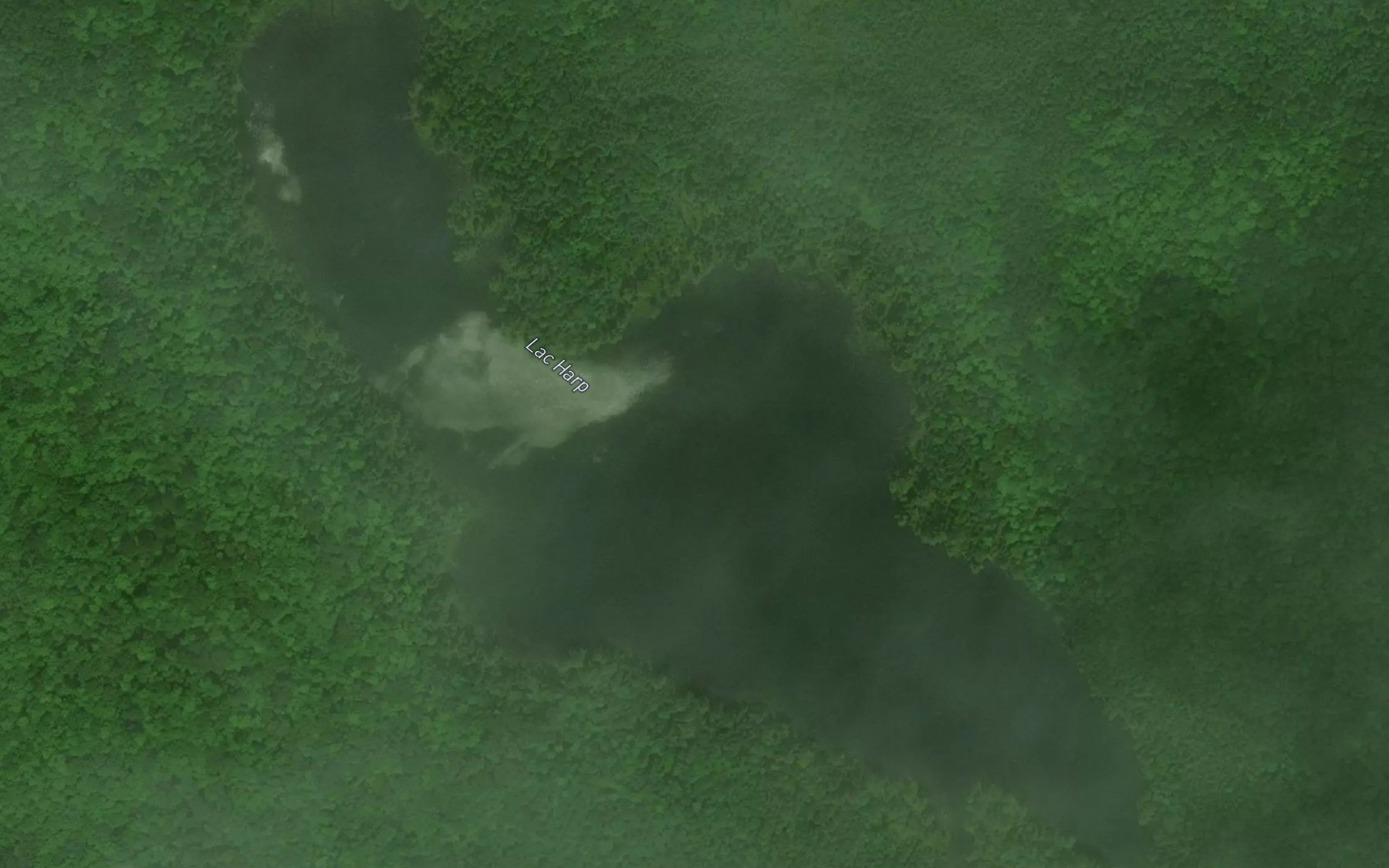 Satellite map of the Lac Harp