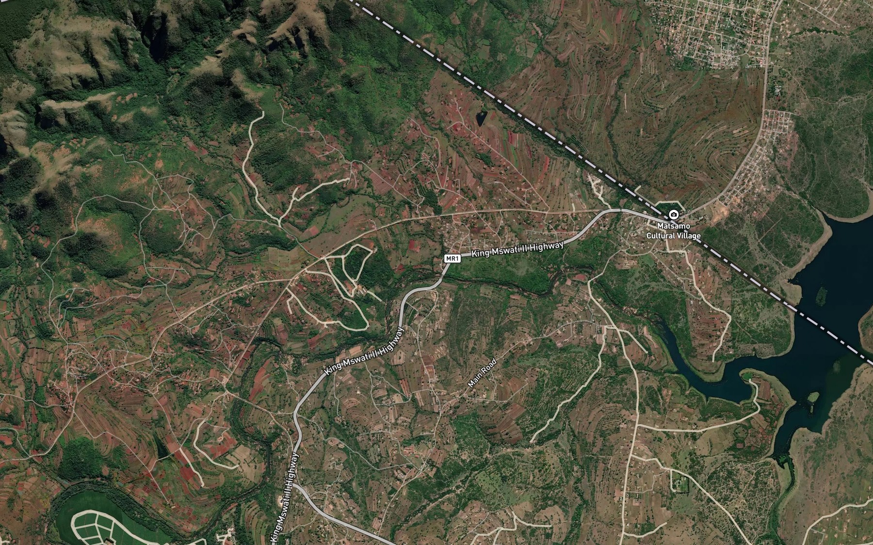 Satellite map of the Mhlotshana
