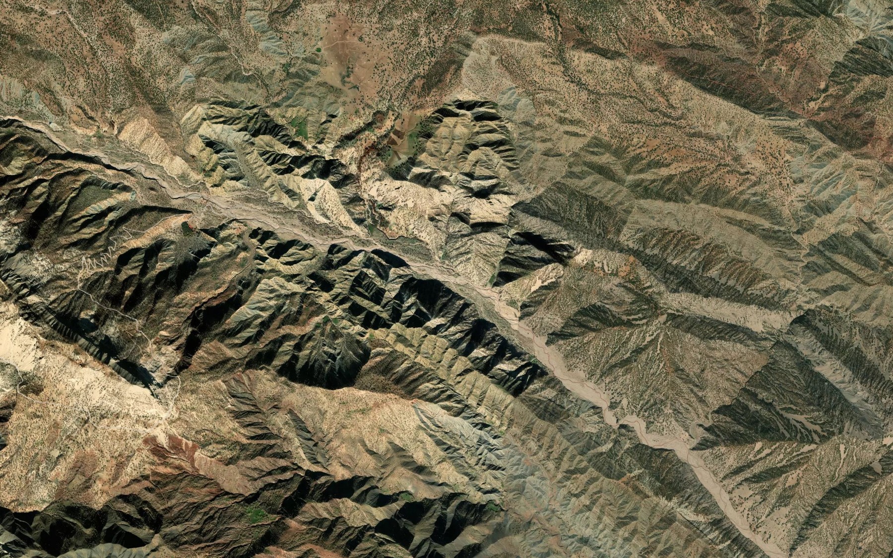 Satellite map of the Rudkhaneh-ye Ab Sorkheh