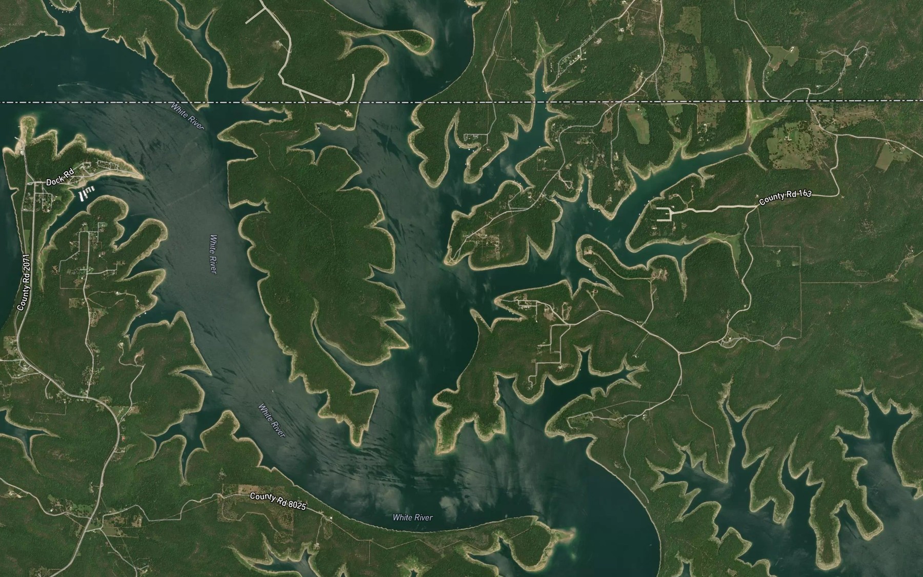 Satellite map of the Cedar Creek
