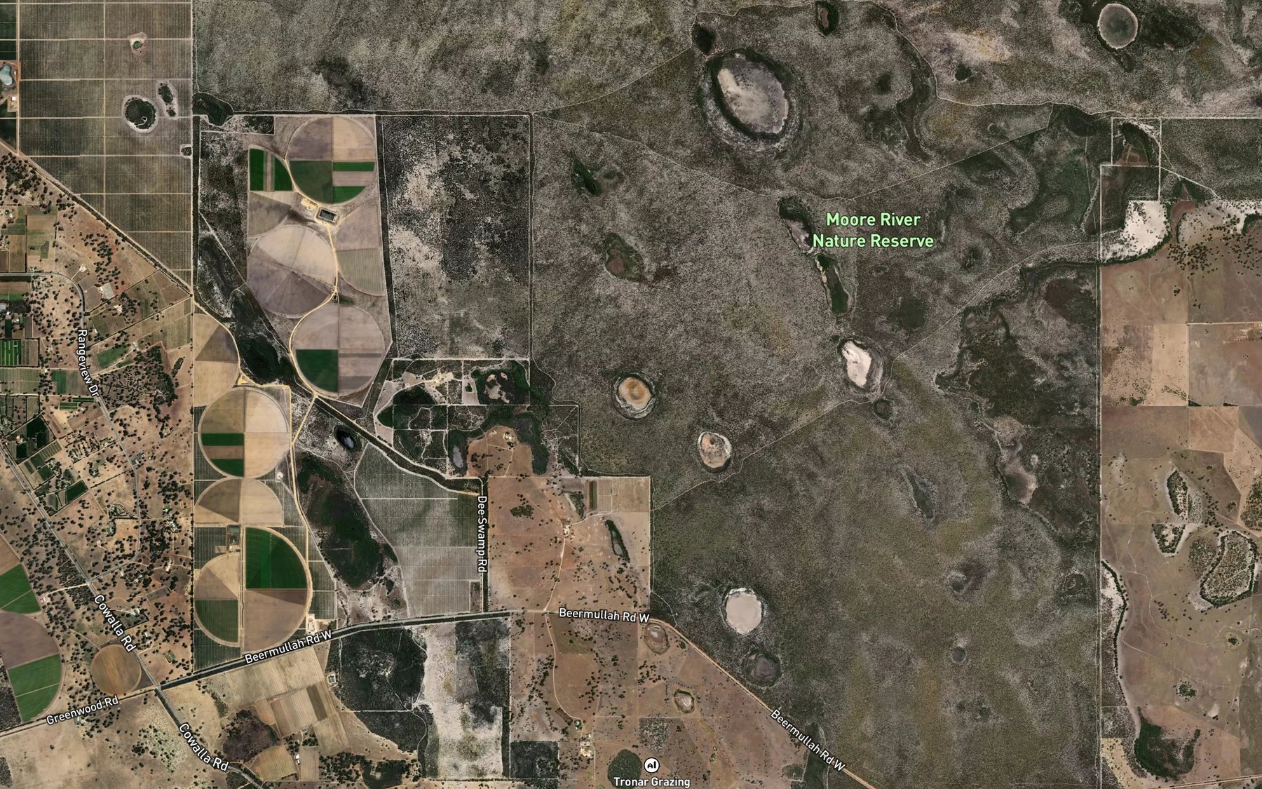 Satellite map of the Spade Lake