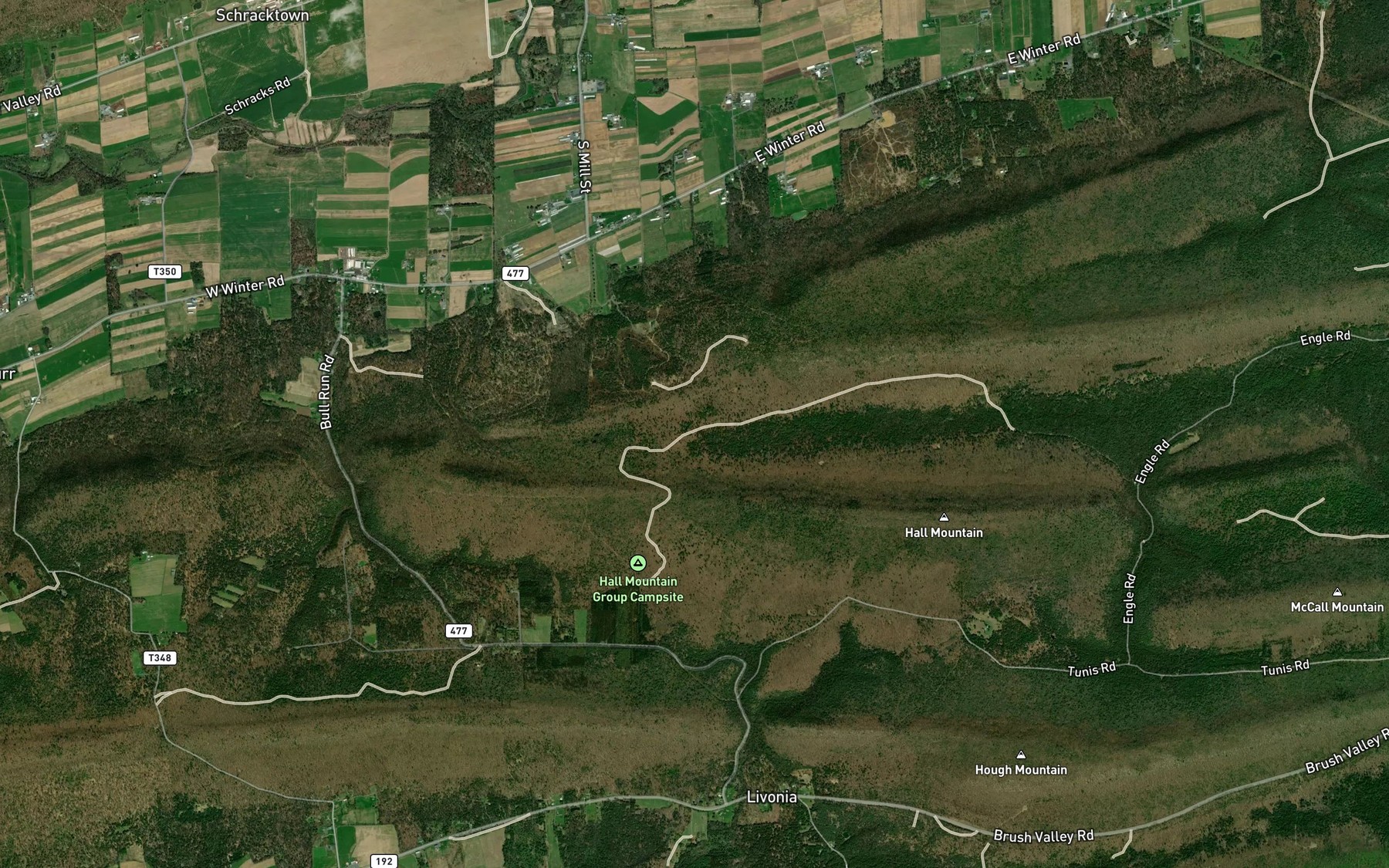 Satellite map of the Hall Spring (historical)