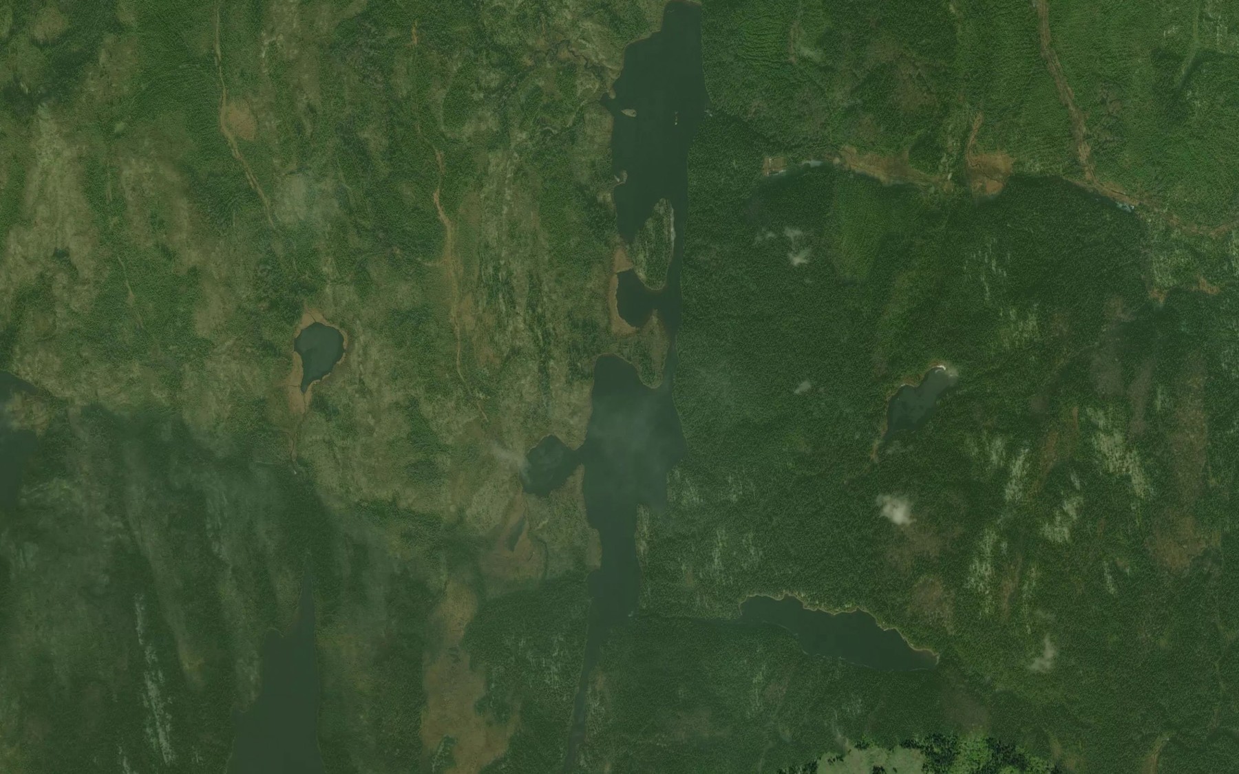 Satellite map of the Lac des Pointes