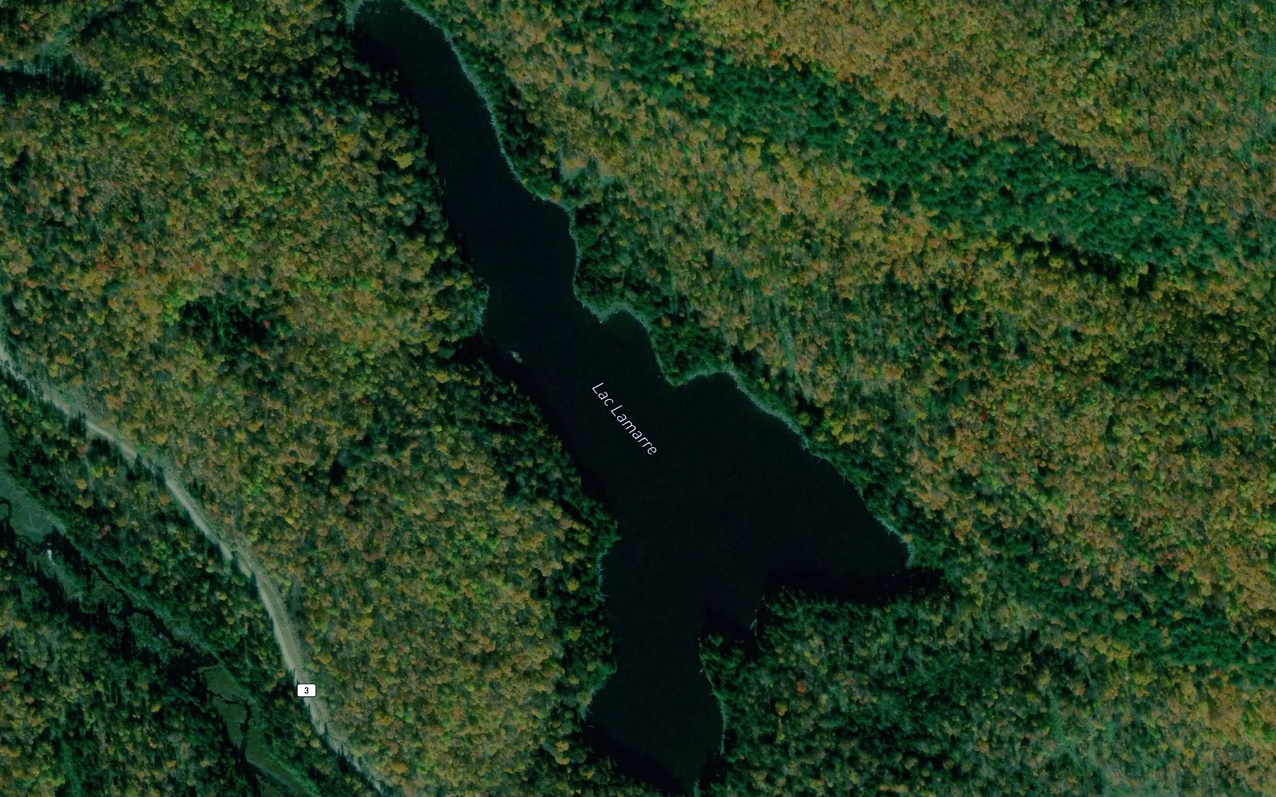 Satellite map of the Lac Lamarre