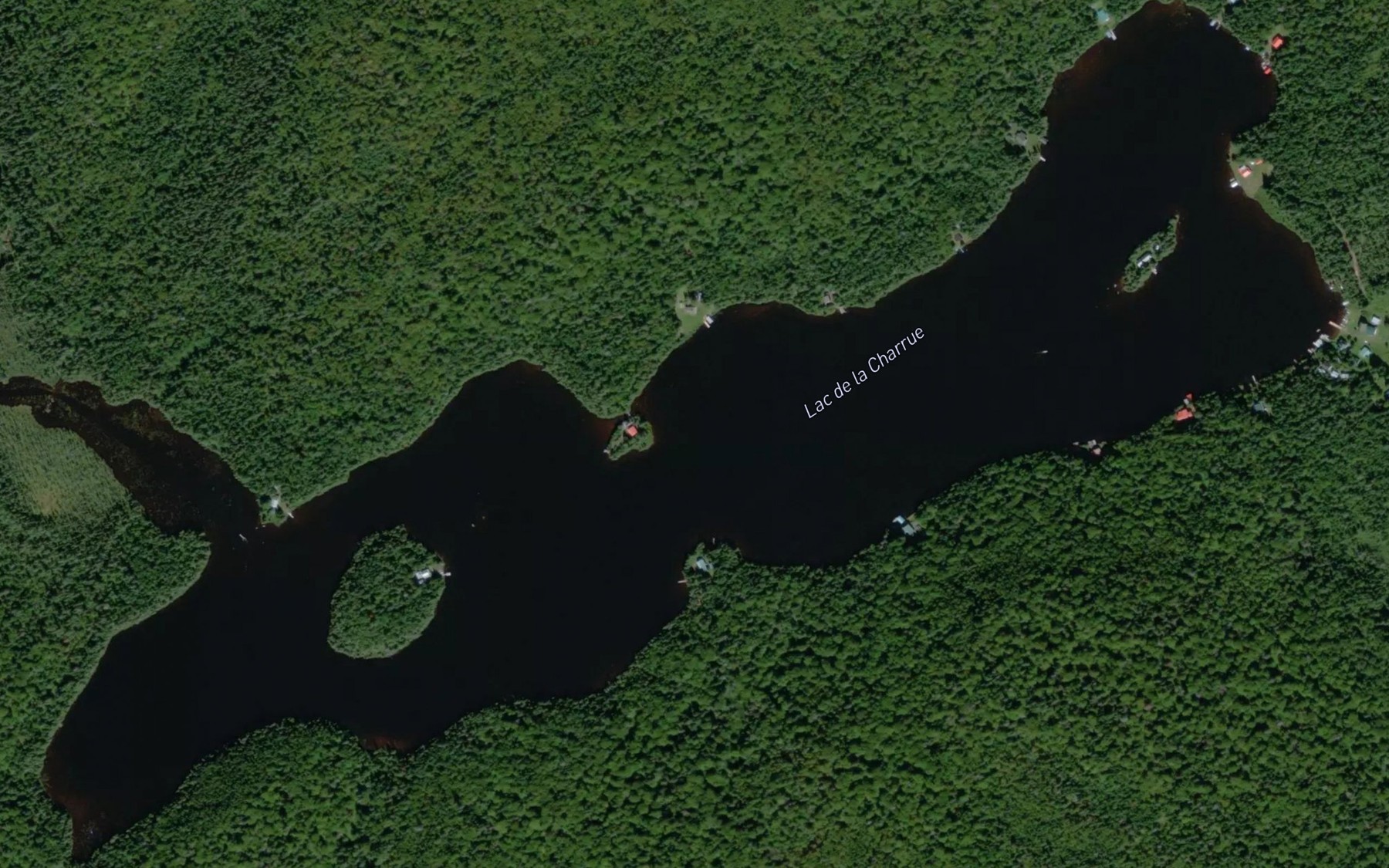 Satellite map of the Lac de la Charrue