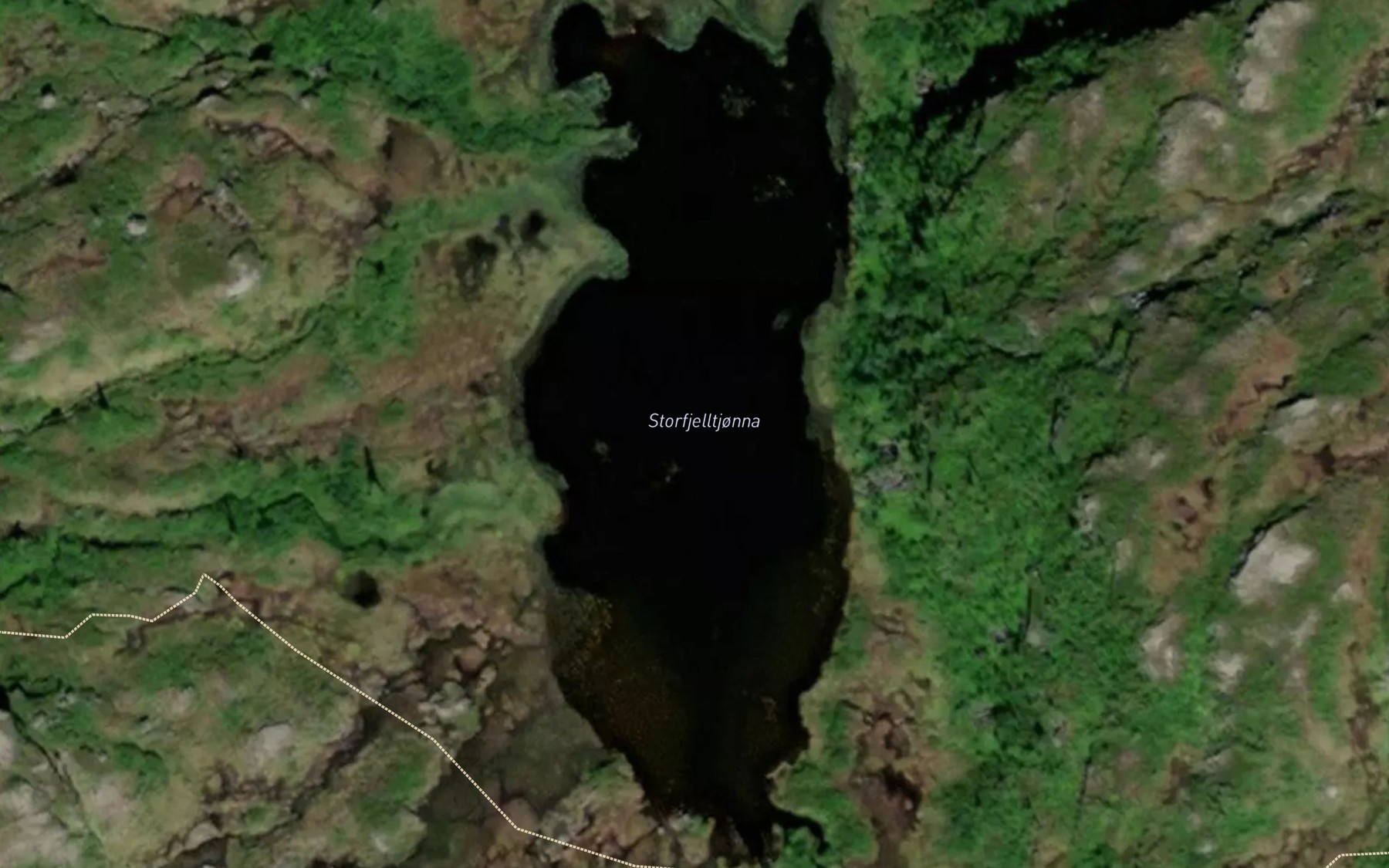 Satellite map of the Storfjelltjorna