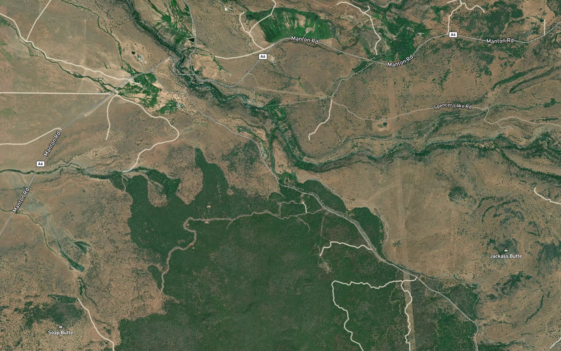 Satellite map of the Macon Springs