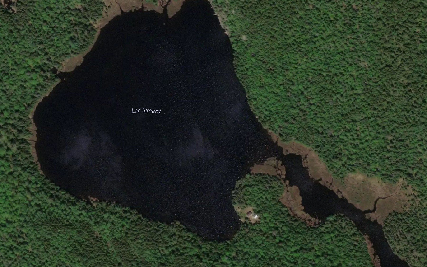 Satellite map of the Lac Simard