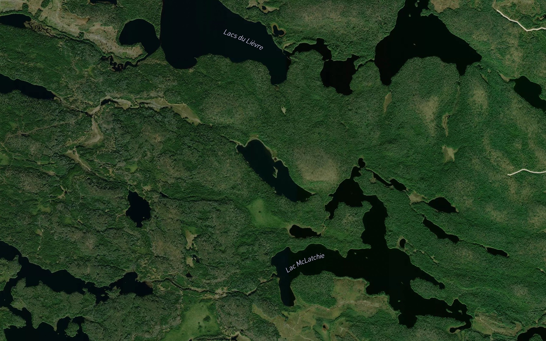 Satellite map of the Lac Louis