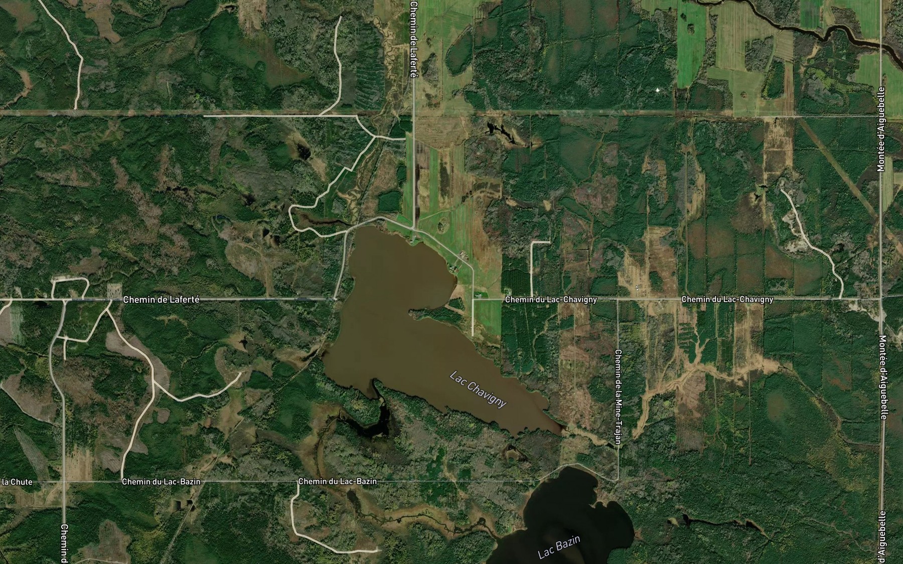 Satellite map of the Cours d'eau Sylvain