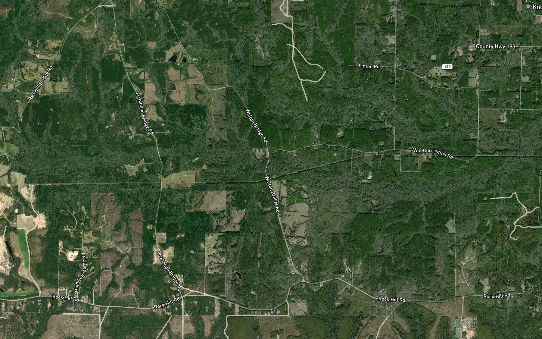 Satellite map of the Black Branch