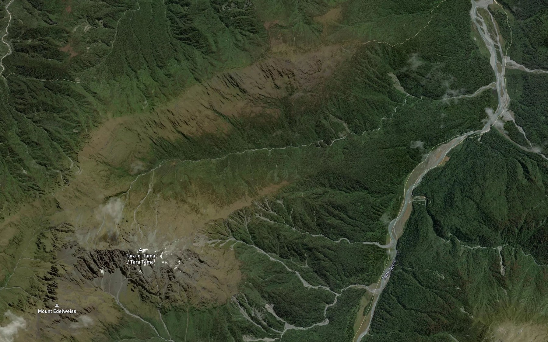 Satellite map of the Freitas Creek