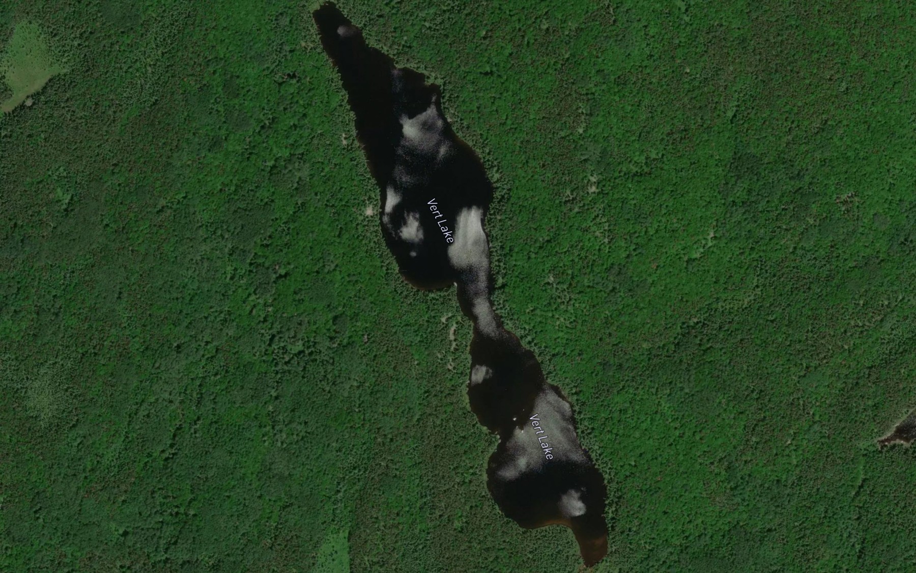 Satellite map of the Vert Lake