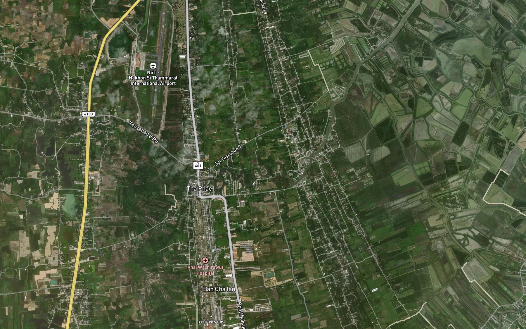 Satellite map of the Khlong Bang Yai