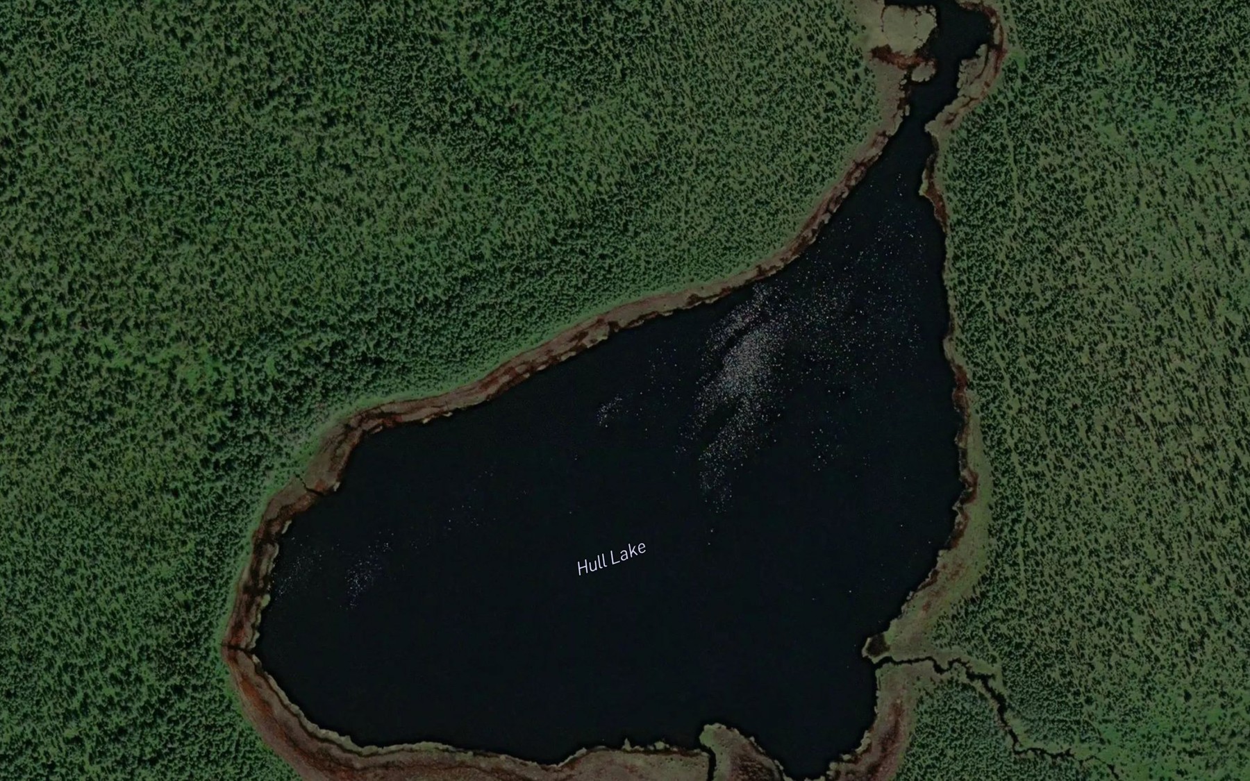 Satellite map of the Hull Lake