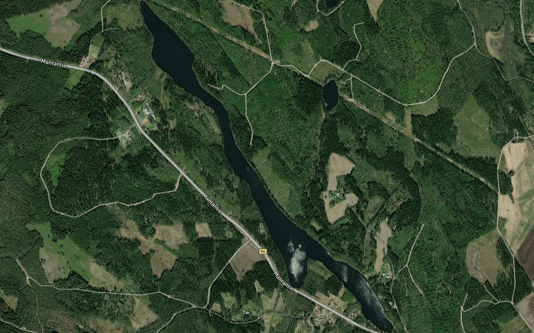 Satellite map of the Mustinganjarvi
