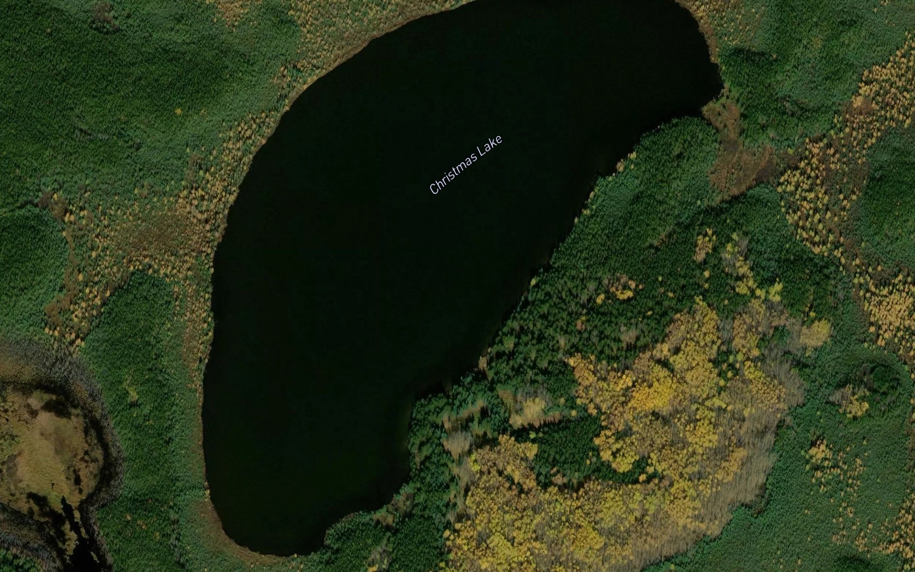 Satellite map of the Christmas Lake