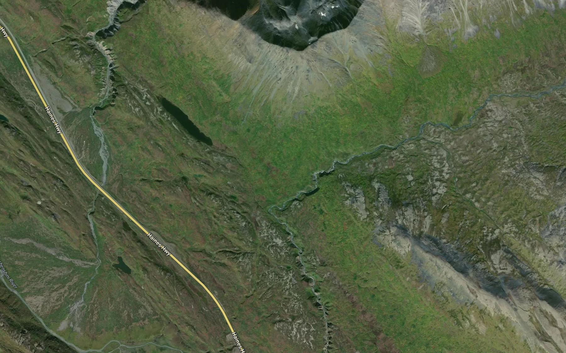 Satellite map of the Goat Creek