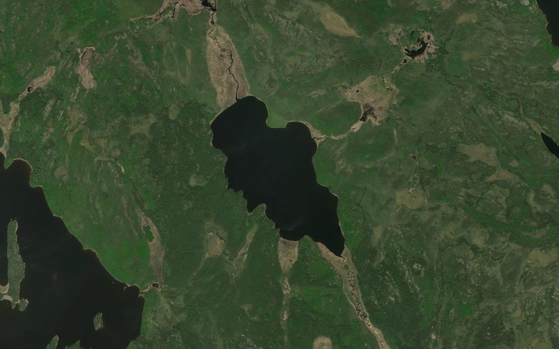 Satellite map of the Tent Lake