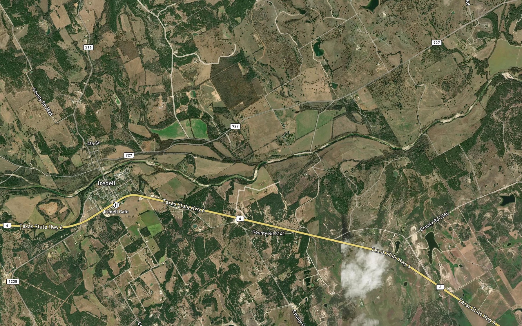 Satellite map of the Walker Branch