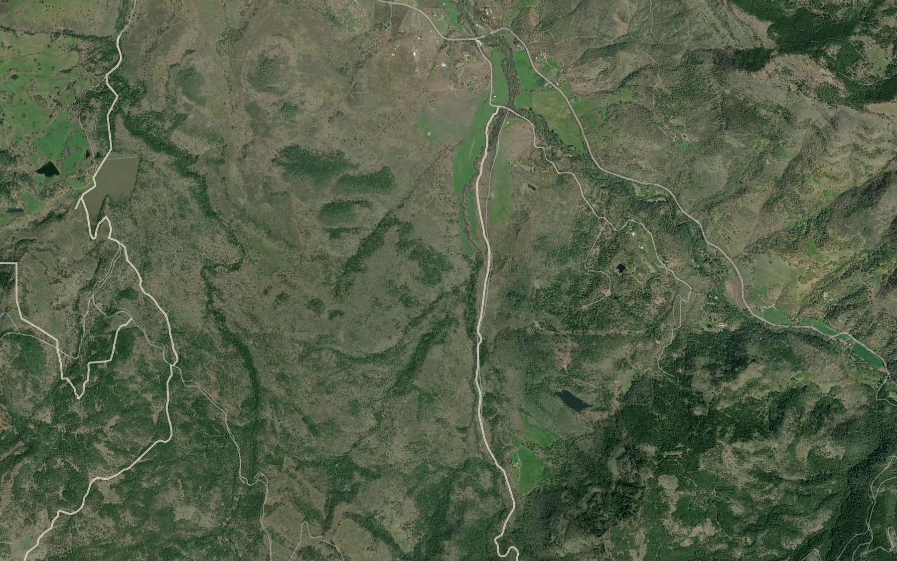Satellite map of the Coon Creek