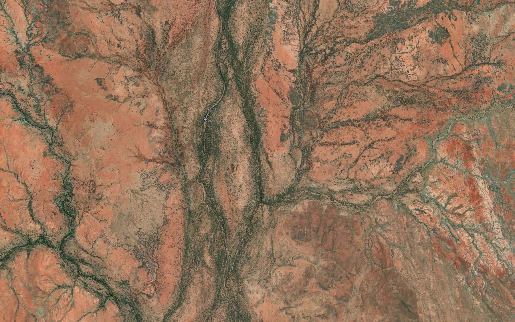 Satellite map of the Boundary Creek
