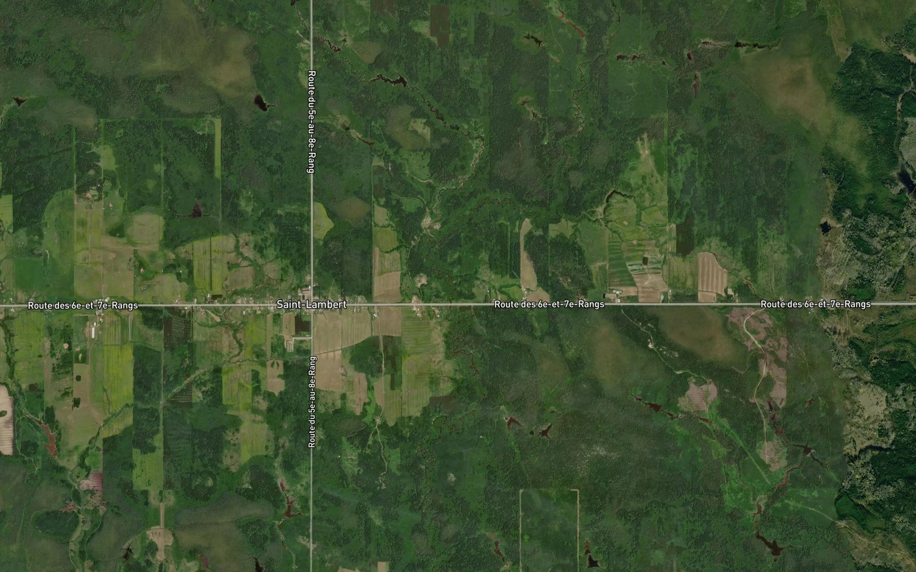 Satellite map of the Branche Thivierge