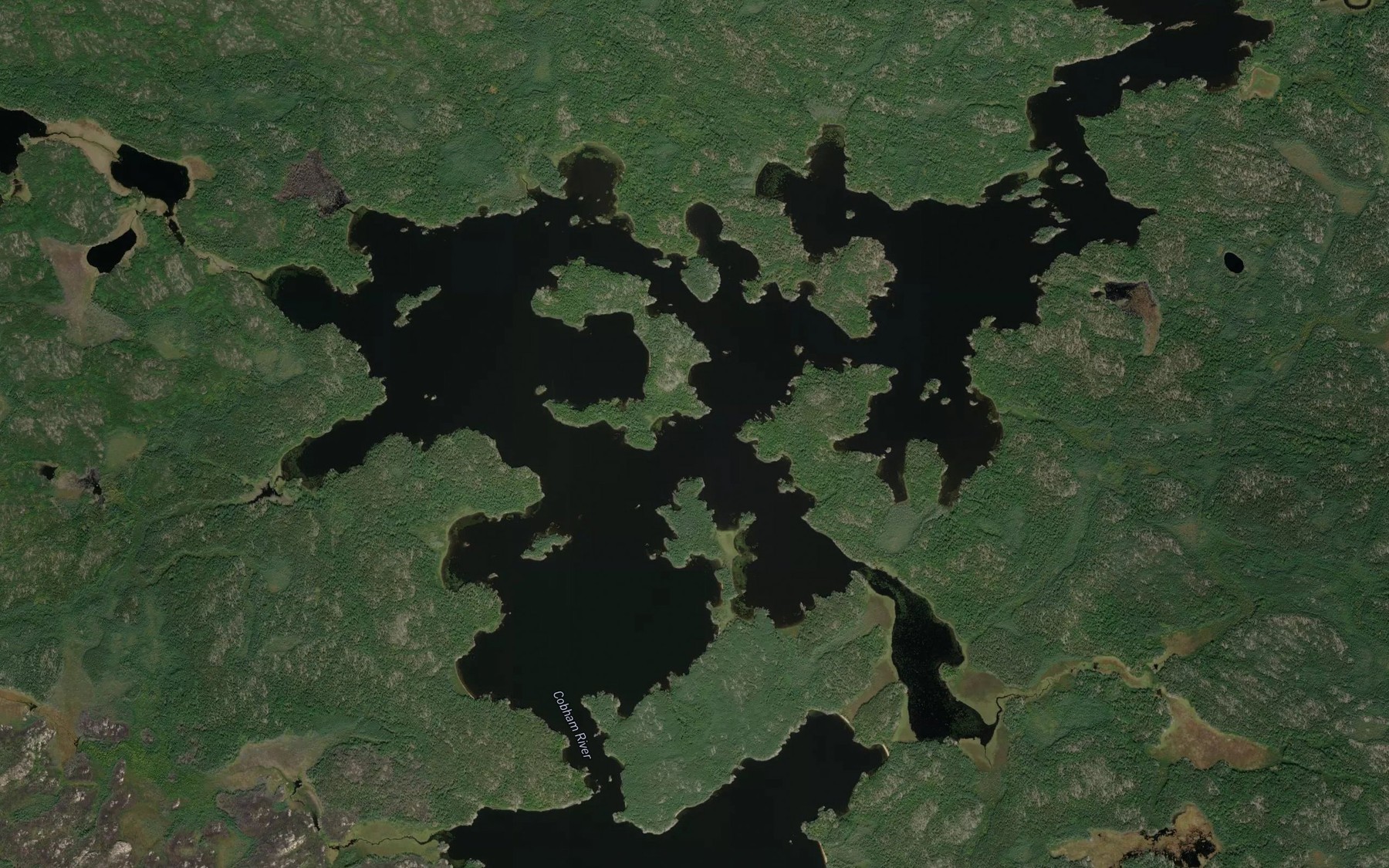 Satellite map of the Anishinabe Lake