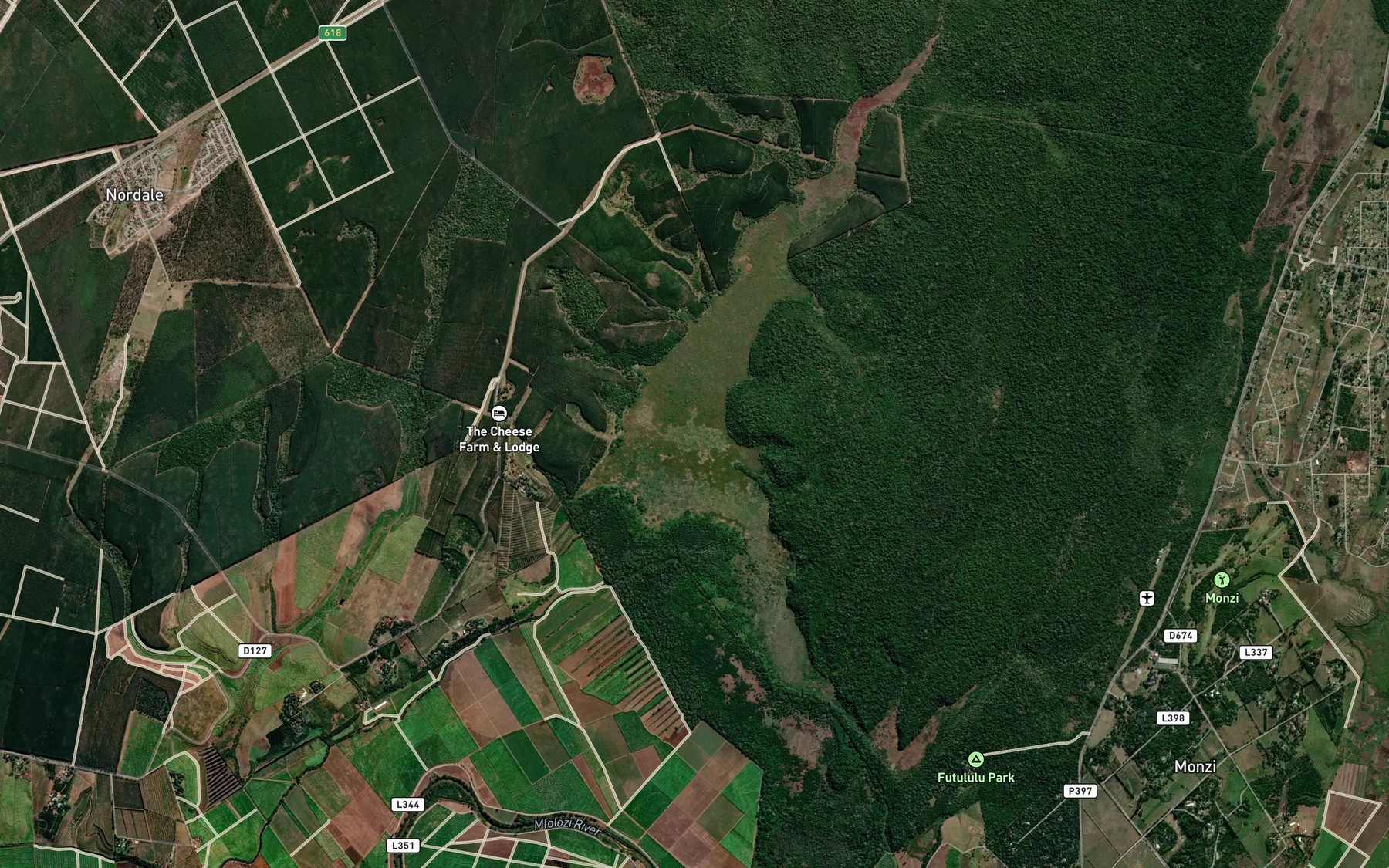 Satellite map of the Mfutululu