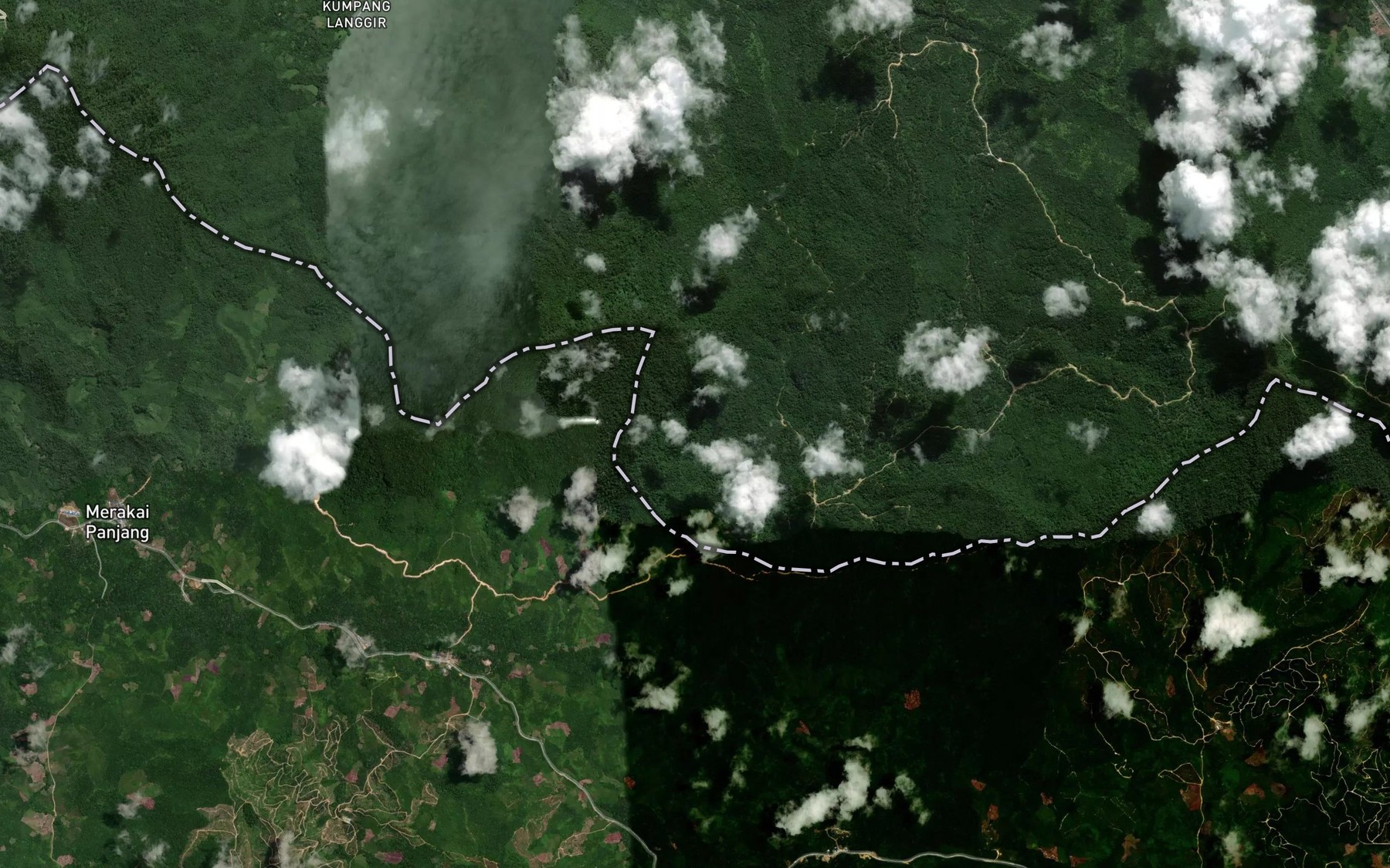 Satellite map of the Sungai Tembawai