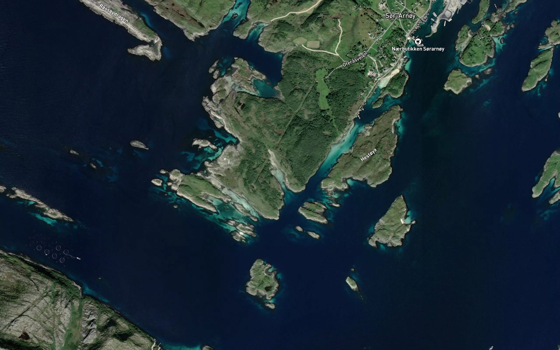 Satellite map of the Storoyosen